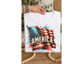 Adult “America” American Flag Tee
